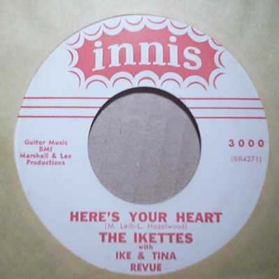 IKETTES WITH IKE AND TINA HERE'S YOUR HEART / INSTRUMENTAL