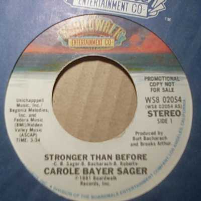 CAROLE BAYER SAGER STRONGER THAN BEFORE / SAME