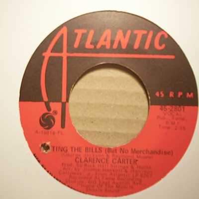 CLARENCE CARTER — GETTING THE BILLS / THE COURT ROOM record label scan