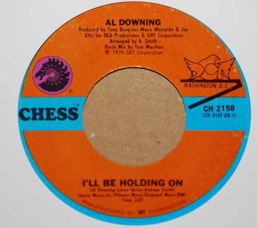 AL DOWNING — I'LL BE HOLDING ON / BABY LETS TALK IT OVER record label scan