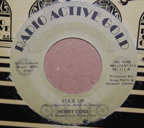 HONEY CONE — STICK UP / THE DAY I FOOLED MYSELF record label scan