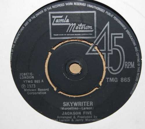 JACKSON 5 — SKYWRITER / AIN'T NOTHING LIKE THE REAL THING record label scan