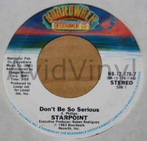 STARPOINT DON'T BE SO SERIOUS / LET GO