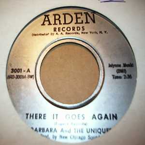 BARBARA AND THE UNIQUES — THERE IT GOES AGAIN / WHATS THE USE record label scan