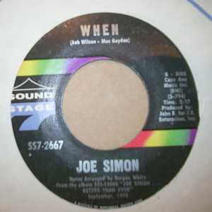 JOE SIMON WHEN / THAT'S THE WAY I WANT OUR LOVE