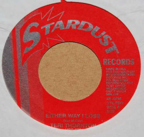 TERI THORNTON / ROY HAMILTON — EITHER WAY I LOSE / WALK HAND IN HAND record label scan
