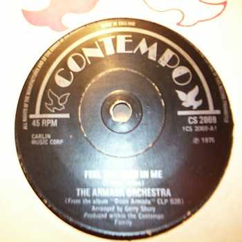 ARMADA ORCHESTRA — FEEL THE NEED IN ME / THE DRIFTER record label scan