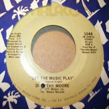 DOROTHY MOORE — LET THE MUSIC PLAY / 1 2 3 record label scan