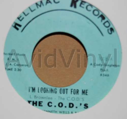 C.O.D.'S — I'M LOOKING OUT FOR ME / I'LL COME RUNNING BACK TO YOU record label scan