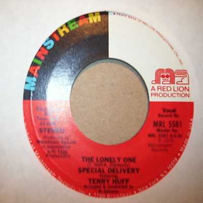 SPECIAL DELIVERY FEATURING TERRY HUFF — THE LONELY ONE / INSTRUMENTAL record label scan