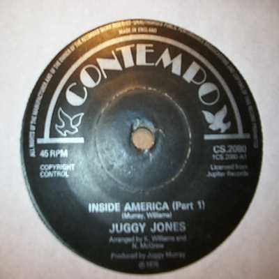 JUGGY JONES — INSIDE AMERICA / PT2 record label scan