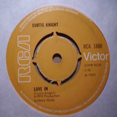 CURTIS KNIGHT — LOVE IN / FANCY MEETING YOU HERE record label scan