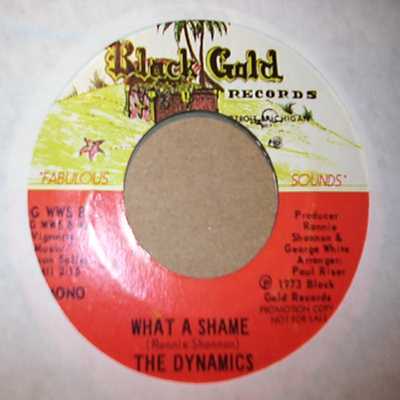 DYNAMICS — WHAT A SHAME / SAME record label scan