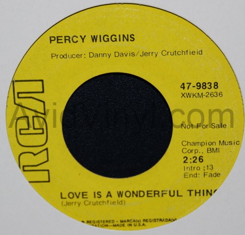 PERCY WIGGINS LOVE IS A WONDERFUL THING / SINGING A SONG