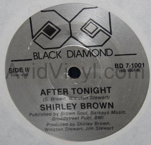 SHIRLEY BROWN — AFTER TONIGHT / IF THIS IS GOODBYE record label scan
