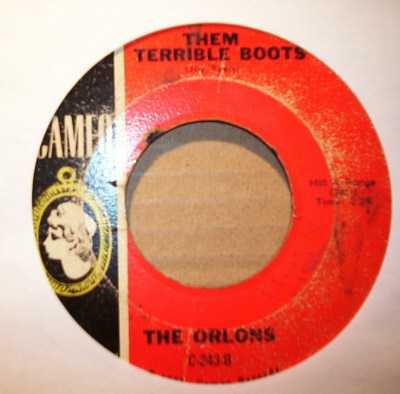 ORLONS — THEM TERRIBLE BOOTS / SOUTH STREET record label scan
