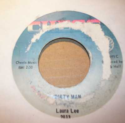 LAURA LEE — DIRTY MAN / IT'S MIGHTY HARD record label scan