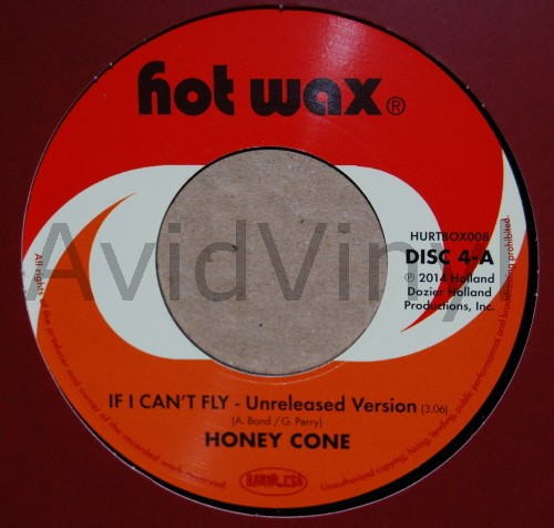 HONY CONE — IF I CAN'T FLY / COME BACK record label scan