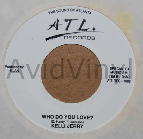 KELLI JERRY — WHO DO YOU LOVE / SAME record label scan