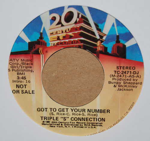 TRIPLE "S" CONNECTION GOT TO GET YOUR NUMBER / SAME MONO