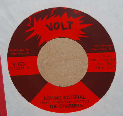 CHARMELS — LOVING MATERIAL / I'LL GLADLY TAKE YOU BACK record label scan