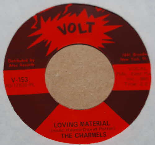 CHARMELS — LOVING MATERIAL / I'LL GLADLY TAKE YOU BACK record label scan