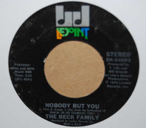 BECK FAMILY NOBODY BUT YOU / CAN'T SHAKE THE FEELING