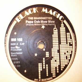 SHARONETTES — PAPA OOH MOW MOW / INSTRUMENTAL record label scan