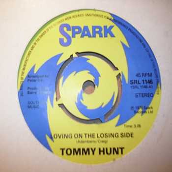 TOMMY HUNT — LOVING ON THE LOSING SIDE / SUNSHINE GIRL record label scan