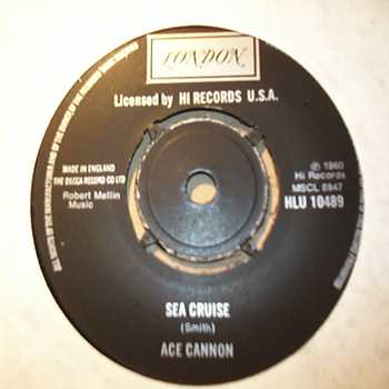 ACE CANNON — SEA CRUISE / PEACE IN THE VALLEY record label scan