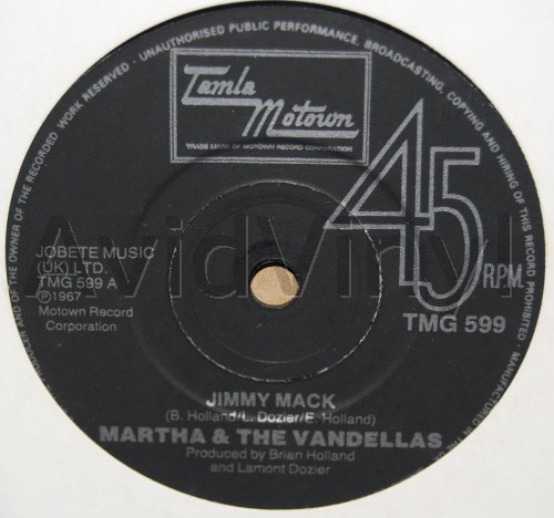 MARTHA AND THE VANDELLAS JIMMY MACK / THIRD FINGER LEFT HAND