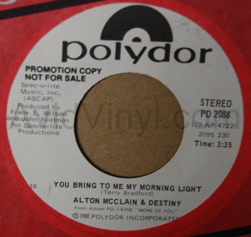 ALTON MCCLAIN AND DESTINY YOU BRING TO ME MY MORNING LIGHT / SAME