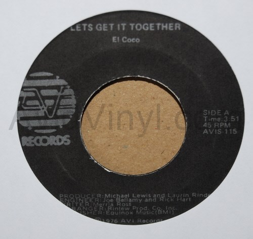 EL COCO — LETS GET IT TOGETHER / FAIT LE CHAT record label scan