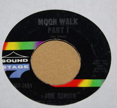 JOE SIMON — MOON WALK / PT2 record label scan