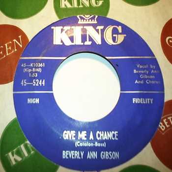 BEVERLY ANN GIBSON — GIVE ME A CHANCE / CALL ON ME record label scan