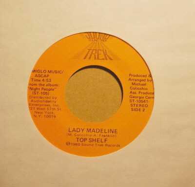 TOP SHELF — LADY MADELINE / LOVE IS GONE record label scan