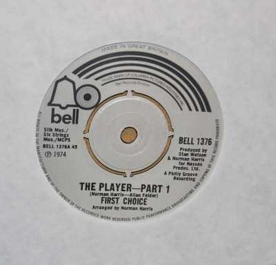 FIRST CHOICE — THE PLAYER / PT2 record label scan