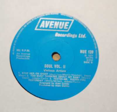 VARIOUS — SOULBUSTERS VOL II record label scan