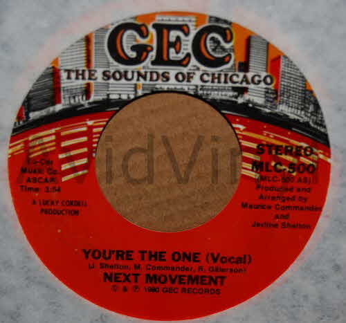 NEXT MOVEMENT — YOU'RE THE ONE / INSTRUMENTAL record label scan