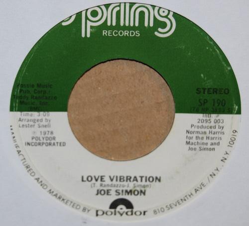 JOE SIMON LOVE VIBRATION / DISCO VERSION