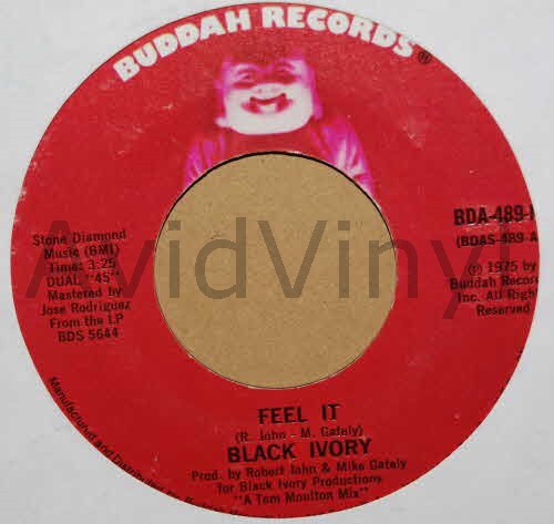 BLACK IVORY — FEEL IT / DAILY NEWS record label scan