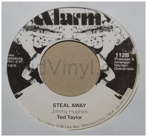 TED TAYLOR — STEAL AWAY / SOMEBODY'S GETTING IT record label scan