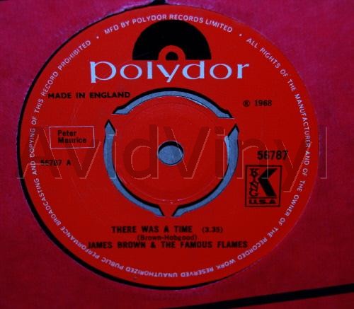 JAMES BROWN AND THE FAMOUS FLAMES — THERE WAS A TIME / I CAN'T STAND MYSELF record label scan