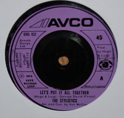 STYLISTICS — LET'S PUT IT ALL TOGETHER record label scan