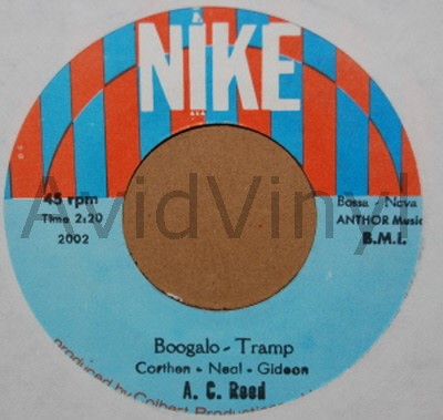 A C REED — BOOGALO TRAMP / TALKIN' BOUT MY FRIENDS record label scan