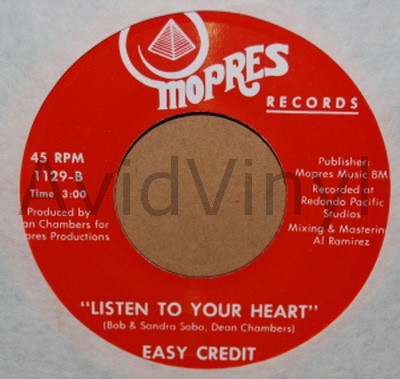 EASY CREDIT LISTEN TO YOUR HEART / ROCKING ME IN YOUR ARMS