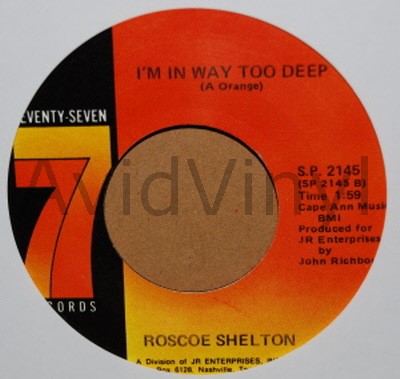 ROSCOE SHELTON — I'M IN WAY TOO DEEP / TONIGHT'S MY NIGHT record label scan