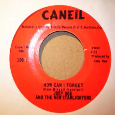 JOEY DEE AND THE STARLIGHTERS — HOW CAN I FORGET / INSTRUMENTAL record label scan
