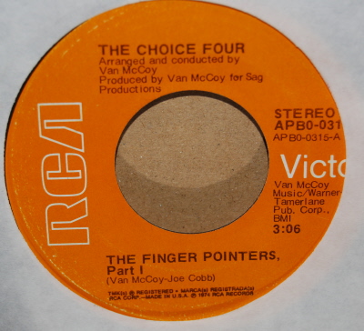 THE CHOICE FOUR — THE FINGER POINTERS / PT2 record label scan