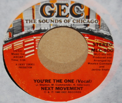 NEXT MOVEMENT — YOU'RE THE ONE / INSTRUMENTAL record label scan